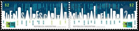 Se-tenant, Buenos Aires World Capital of Book 2011, Argentina,  , Books