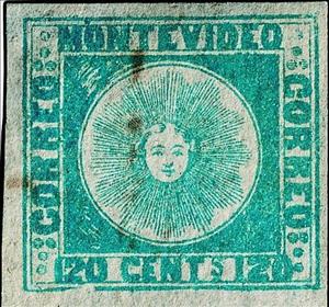 Stamp, Allegory of the sun, Uruguay,  , Sun