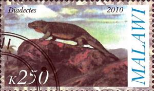 Stamp, Diadectes, Cinderellas,  , Dinosaurs, Prehistorical Animals
