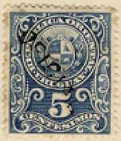 Stamp, Coat of Arms and Numeral overprinted, Uruguay,  , Coats of Arms, Numbers