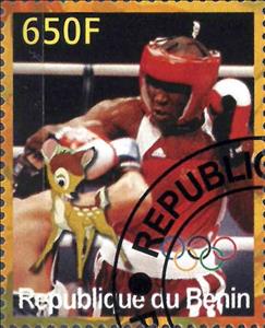 Stamp, Olympic Games - Pekin 2008, Cinderellas,  , Boxing, Cartoons, Disney, Olympic Games, Sports