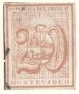 Stamp, Large Numeral with Coat of Arms, Uruguay,  , Coats of Arms, Numbers