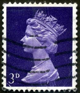 Stamp, Queen Elizabeth II - Predecimal Machin, United Kingdom of Great Britain & Northern Ireland,  , Crowns and Coronets, Famous People, Heads of State, Queens, Royalty, Women
