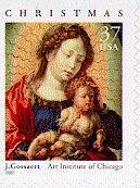 Stamp, Madonna and Child, United States of America,  