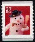 Stamp, Snowman with pipe, United States of America,  , Snowmen