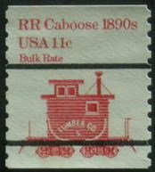 Stamp, Railroad Caboose 1890s, United States of America,  