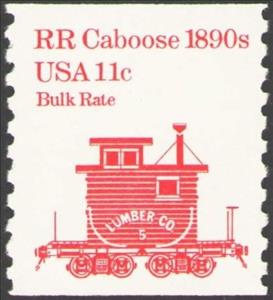 Stamp, Railroad Caboose 1890s, United States of America,  
