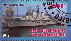 Stamp, HMS Illustrious R06, Cinderellas,  , Ships