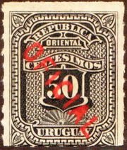 Numeral overprinted