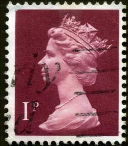 Stamp, Queen Elizabeth II - Decimal Machin, United Kingdom of Great Britain & Northern Ireland,  , Crowns and Coronets, Famous People, Heads of State, Queens, Royalty, Women