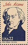 Stamp, John Adams, United States of America,  