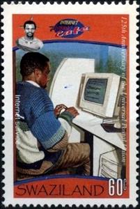 Stamp, Internet service, Swaziland,  , U.P.U.