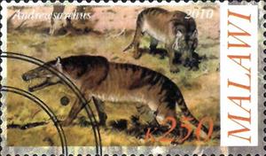 Stamp, Andrewsarchus, Cinderellas,  , Animals (Fauna), Dinosaurs, Prehistorical Animals