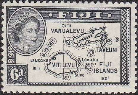 Map of Fiji Islands
