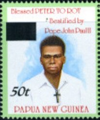 Stamp, Peter To Rot - surcharged, Papua New Guinea,  , Religion