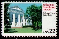 Stamp, 150 Years Arkansas Statehood, Old State House, Little Rock, United States of America,  
