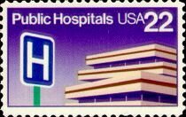 Stamp, Public Hospital, United States of America,  