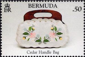 Stamp, Handicrafts - Cedar Handle Bags, Bermuda,  , Crafts
