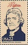 Stamp, Thomas Jefferson, United States of America,  