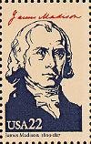 Stamp, James Madison, United States of America,  