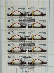 Mini Sheet, 100 years National library, Germany, Federal Republic,  , Books, Libraries