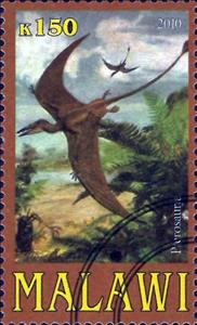 Stamp, Pterosaurus, Cinderellas,  , Dinosaurs, Prehistorical Animals