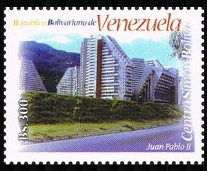 Stamp, John Paul II Buildings, Venezuela,  