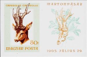 Se-tenant, Roe Deer (Capreolus capreolus), Hungary,  , Animals (Fauna), Deer, Hunting, Mammals