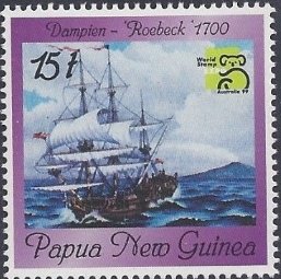Stamp, Roebuck (Dampier), Papua New Guinea,  , Ships