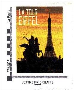 Stamp, The Eiffel Tower, France,  
