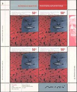 Mini Sheet, Rómulo Macció, Argentina,  , Painters, Paintings