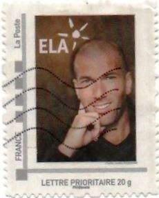 Stamp, ELA - Zidane, France,  