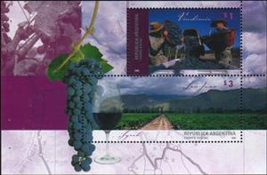 Booklet Pane, Wines - San Juan, Argentina,  , Grapes, Landscapes, Maps, Viticulture, Wine