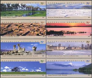 Se-tenant, Argentine Landscapes II, Argentina,  , Landscapes, Tourism