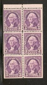 Washington by Gilbert Stuart block of 6