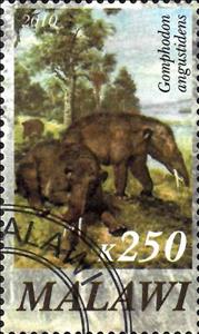Stamp, Gomphodon angustidens, Cinderellas,  , Animals (Fauna), Dinosaurs, Prehistorical Animals