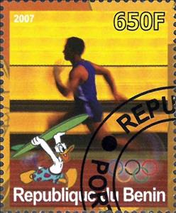 Stamp, Olympic Games - Pekin 2008, Cinderellas,  , Athletics, Cartoons, Disney, Olympic Games, Running, Sports