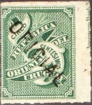 Numeral overprinted