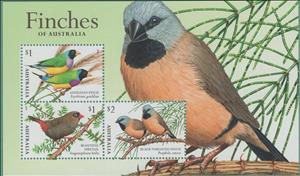 Mini Sheet, Finches minisheet 2018, Australia,  , Animals (Fauna), Birds