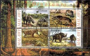 Mini Sheet, Dinosaurs, Cinderellas,  , Animals (Fauna), Dinosaurs, Prehistorical Animals