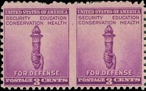 Se-tenant, Torch Of Enlightenment, United States of America,  