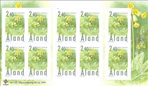 Booklet, Cowslip, Åland Islands,  , Flowers, Joint Issues, Plants (Flora)