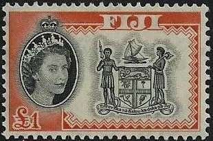 Stamp, Coat of arms, Fiji,  