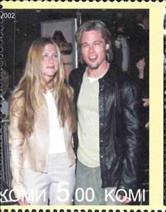 Stamp, Brat Pitt and Jennifer Aniston, Cinderellas,  , Actors, Famous People
