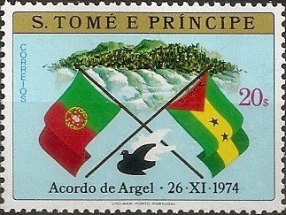 Stamp, Flags and Doves, São Tomé and Príncipe,  , Flags, Peace Doves