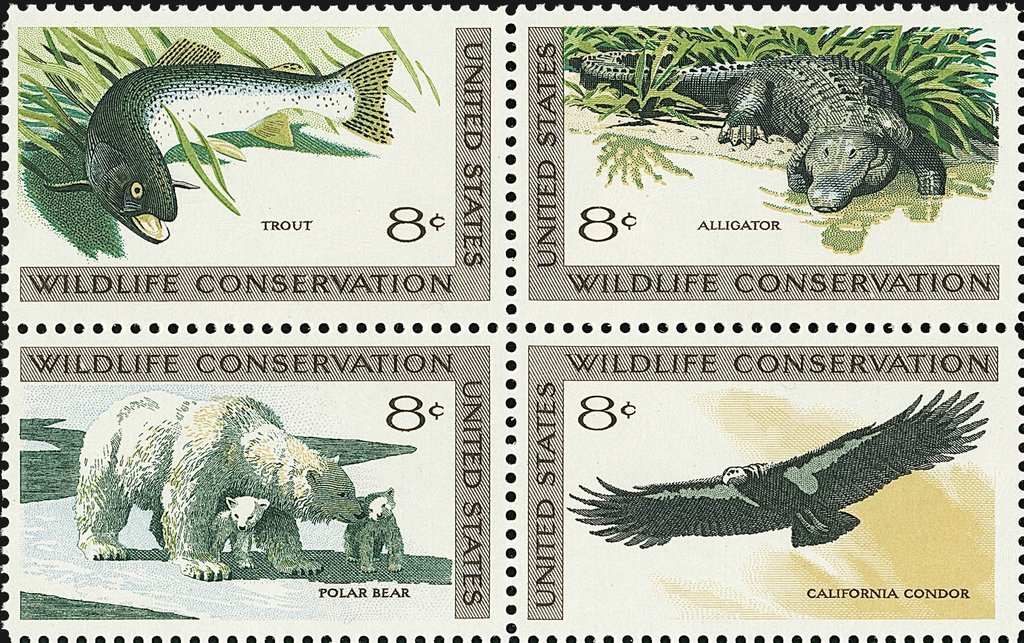 Wildlife Conservation Block of 4
