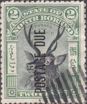 Sambar Deer (Cervus unicolor) - Overprint vertical