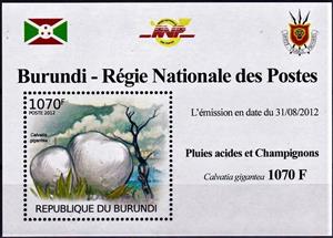 Souvenir Sheet, Calvatia gigantea, Cinderellas,  , Mushrooms