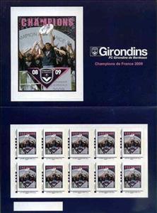 Souvenir Sheet, Bordeaux football champions, France,  , Football (Soccer), Sports
