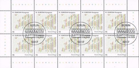 Mini Sheet, Eurosai, Germany, Federal Republic,  , Conferences, European Union, Maps